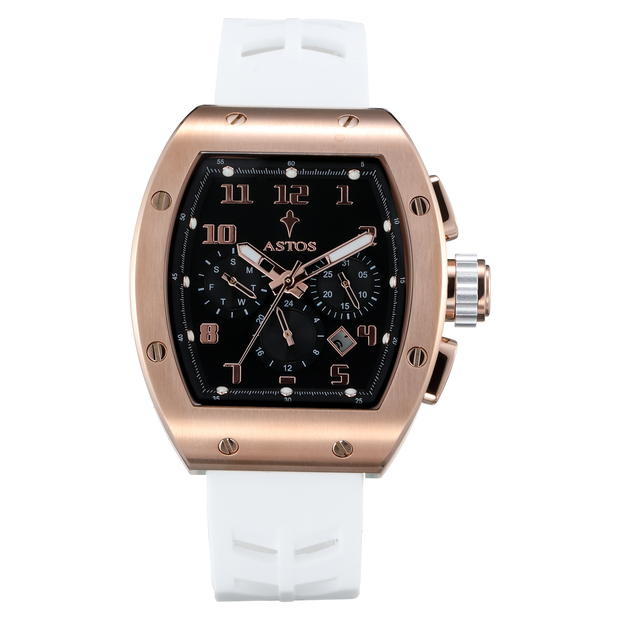 Millionaire 2.0 Rose Gold - White Strap