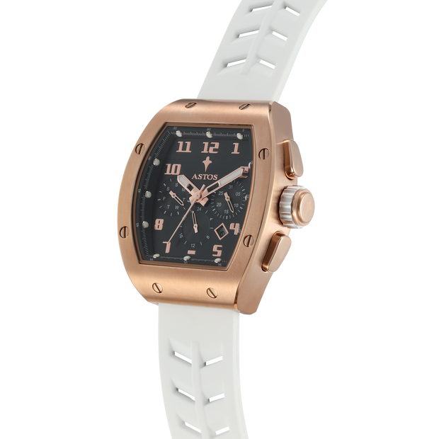 Millionaire 2.0 Rose Gold - White Strap